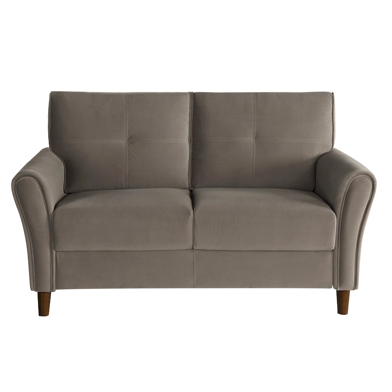 Causeuse Confort Velours Marron Dossiers Moelleux