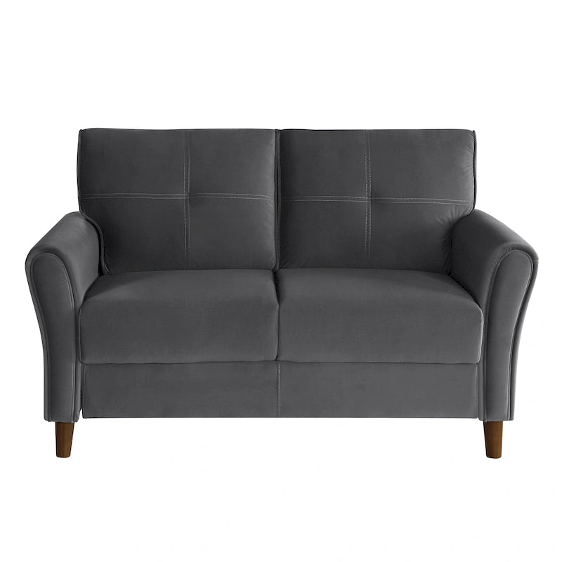 Causeuse Confort Velours Marron Dossiers Moelleux