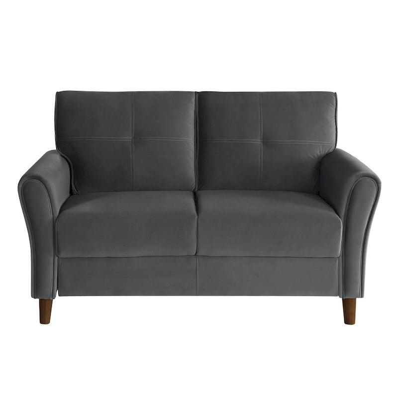 Causeuse Confort Velours Marron Dossiers Moelleux