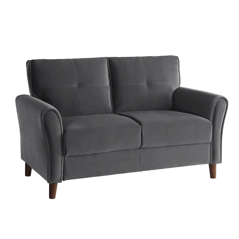 Causeuse Confort Velours Marron Dossiers Moelleux