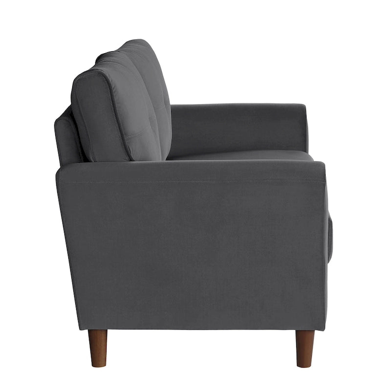 Causeuse Confort Velours Marron Dossiers Moelleux