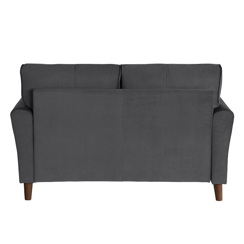 Causeuse Confort Velours Marron Dossiers Moelleux