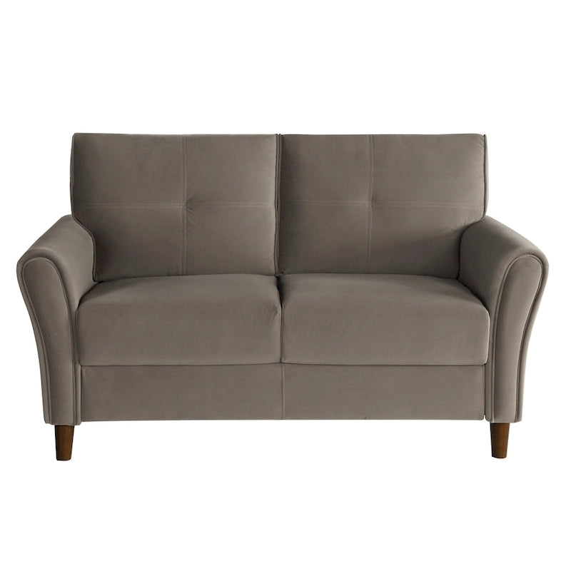 Causeuse Confort Velours Marron Dossiers Moelleux