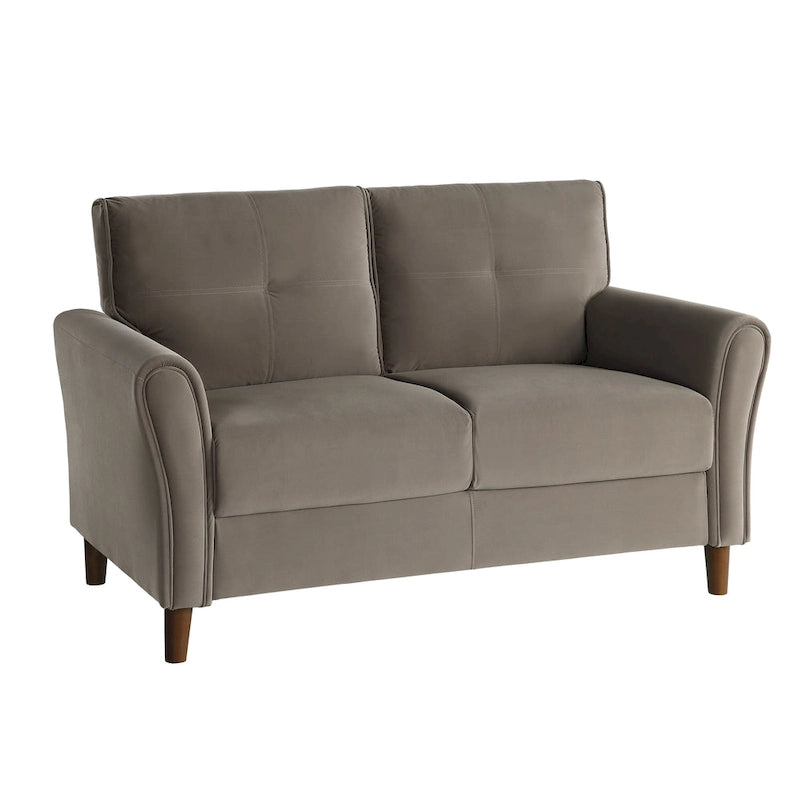 Causeuse Confort Velours Marron Dossiers Moelleux
