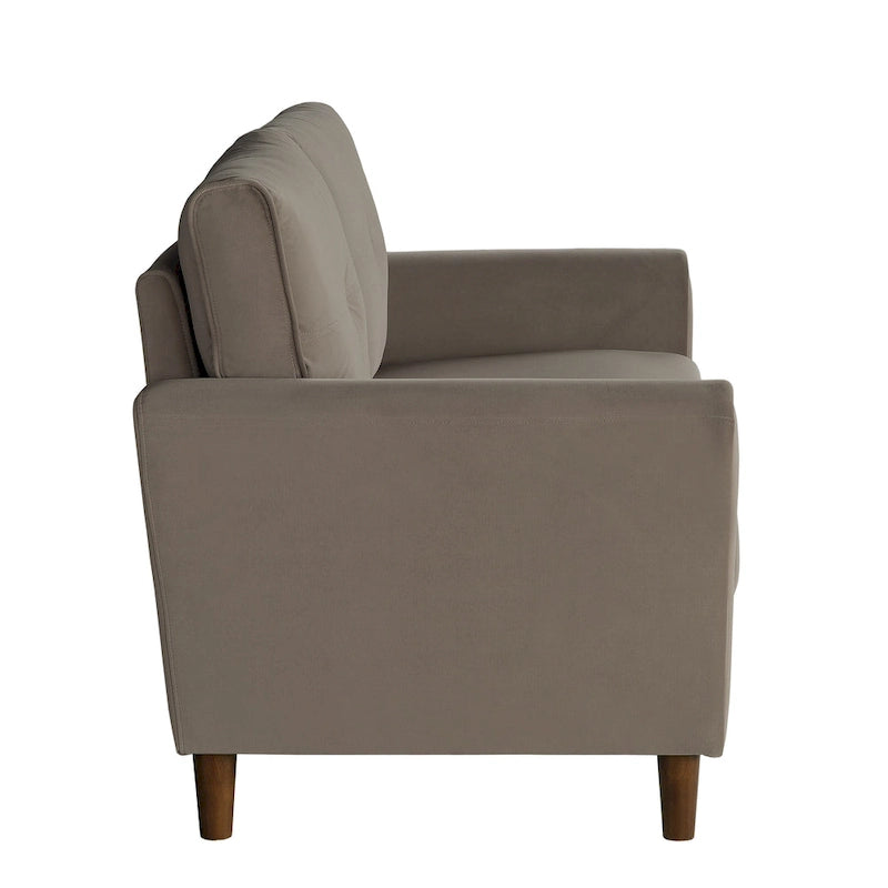 Causeuse Confort Velours Marron Dossiers Moelleux