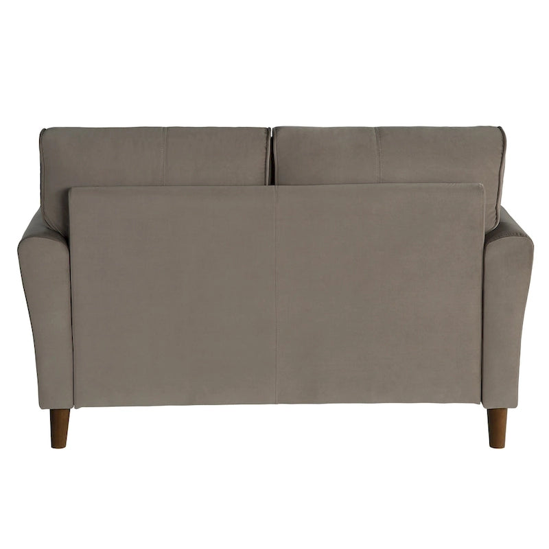 Causeuse Confort Velours Marron Dossiers Moelleux