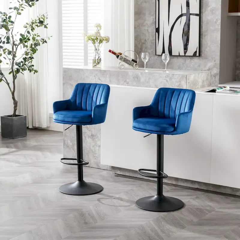 Tabourets de bar réglables en hauteur, tabourets de bar pivotants sans accoudoirs