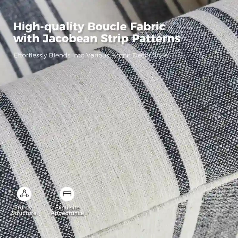 Fauteuil pivotant traditionnel avec motif à rayures jacobéennes