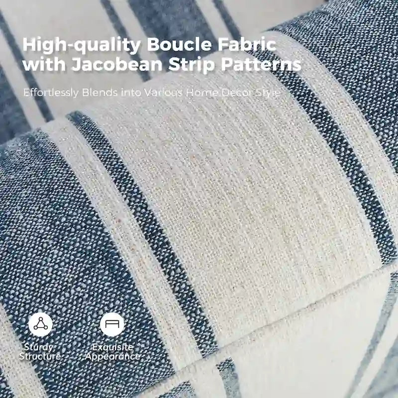 Fauteuil pivotant traditionnel avec motif à rayures jacobéennes