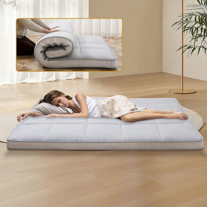 Matelas Futon Japonais Roulable Avec Sac de Rangement