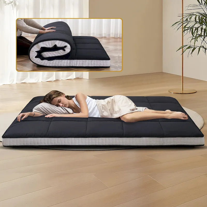 Matelas Futon Japonais Roulable Avec Sac de Rangement