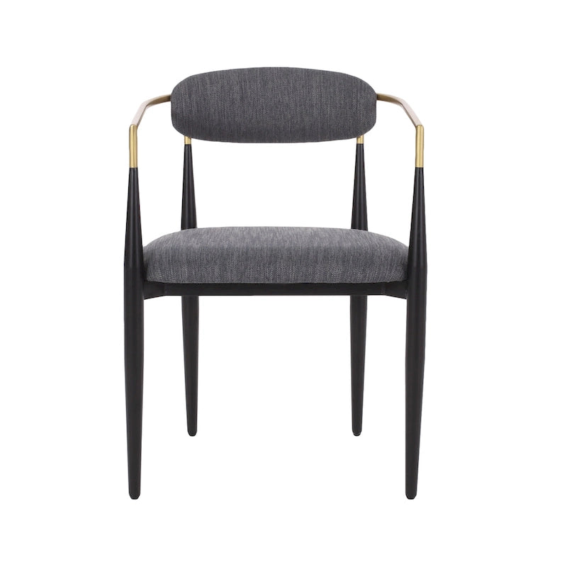 Chaises de salle à manger modernes industrielles rembourrées avec cadre en fer