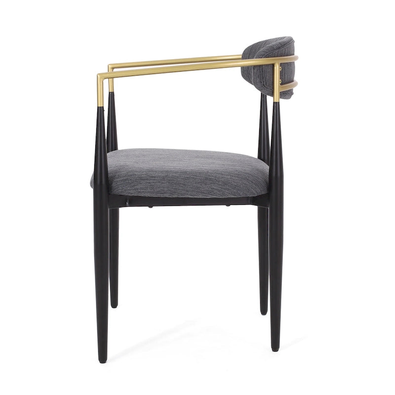 Chaises de salle à manger modernes industrielles rembourrées avec cadre en fer