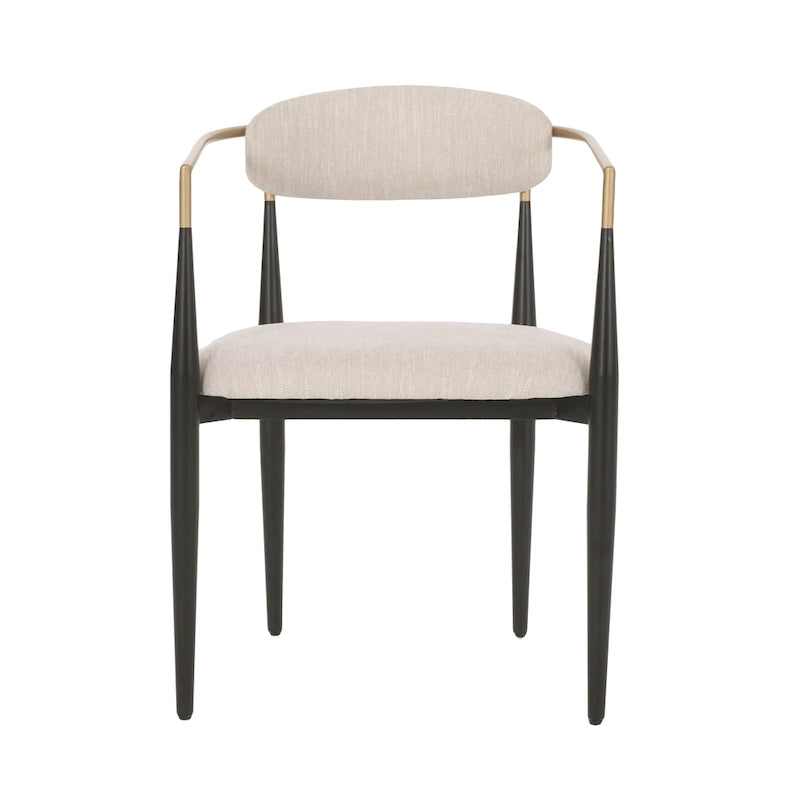 Chaises de salle à manger modernes industrielles rembourrées avec cadre en fer
