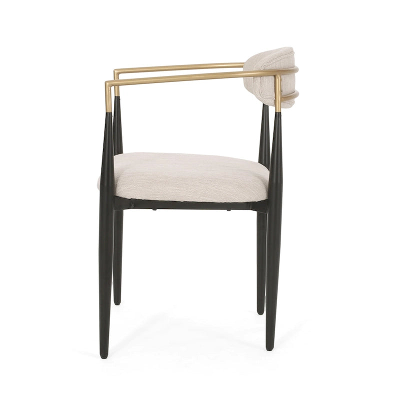 Chaises de salle à manger modernes industrielles rembourrées avec cadre en fer