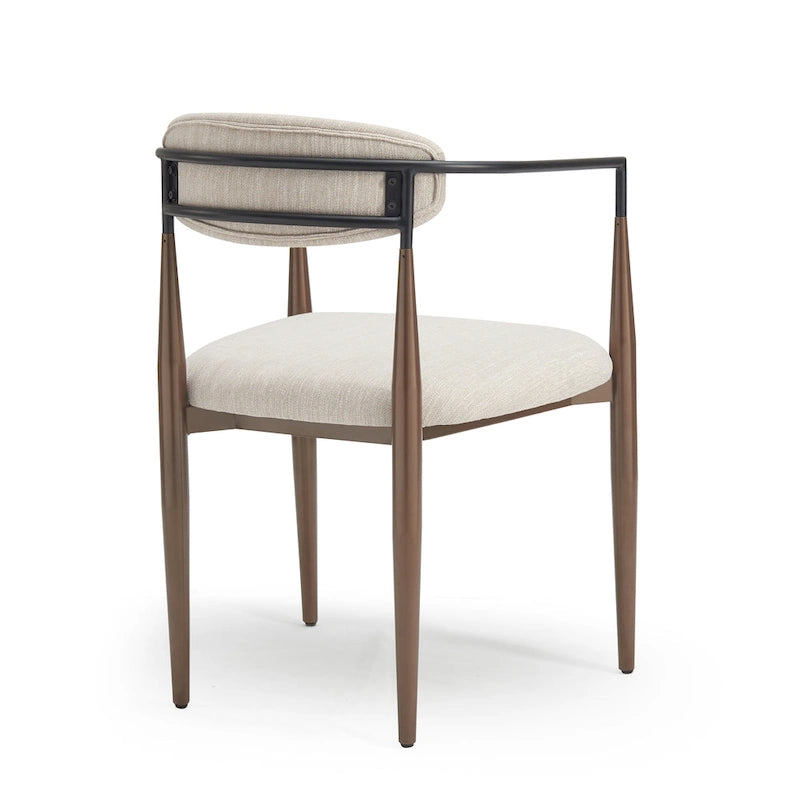 Chaises de salle à manger modernes industrielles rembourrées avec cadre en fer