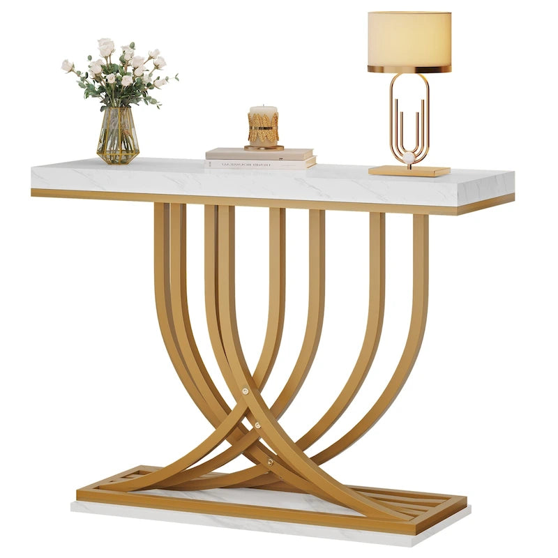 Bureau d'ordinateur à 5 tiroirs, en bois et métal, pour bureau ou salon
