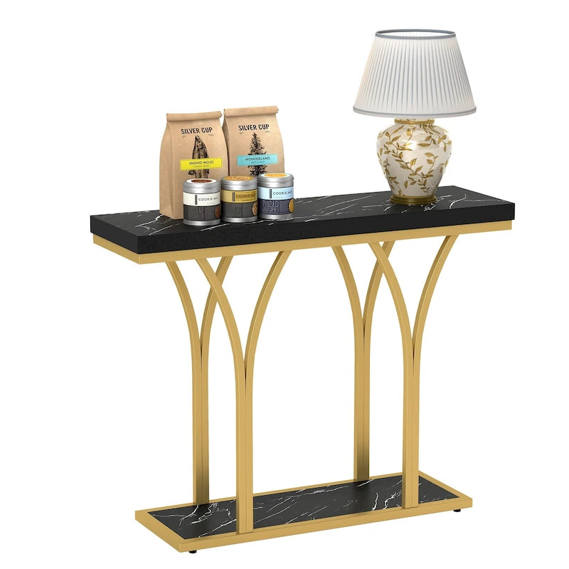 Bureau d'ordinateur à 5 tiroirs, en bois et métal, pour bureau ou salon
