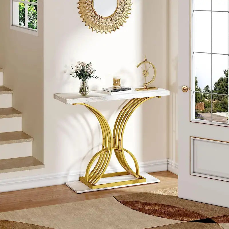 Bureau d'ordinateur à 5 tiroirs, en bois et métal, pour bureau ou salon