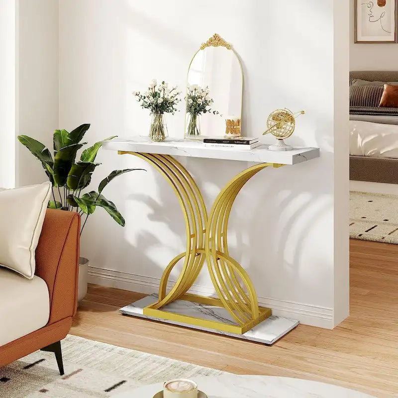 Bureau d'ordinateur à 5 tiroirs, en bois et métal, pour bureau ou salon