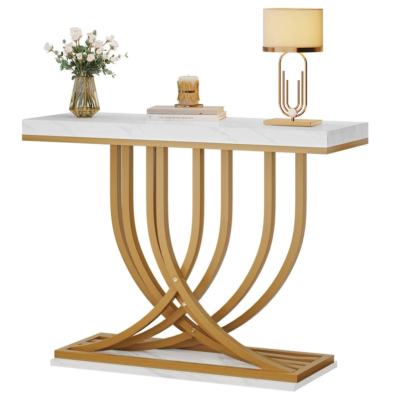 Bureau d'ordinateur à 5 tiroirs, en bois et métal, pour bureau ou salon