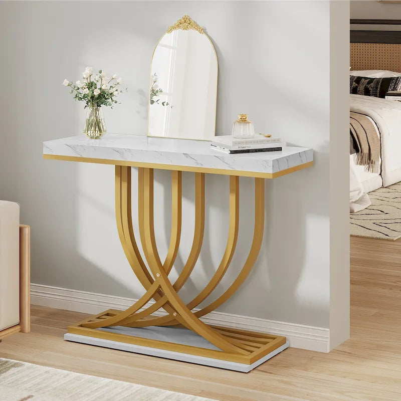 Bureau d'ordinateur à 5 tiroirs, en bois et métal, pour bureau ou salon