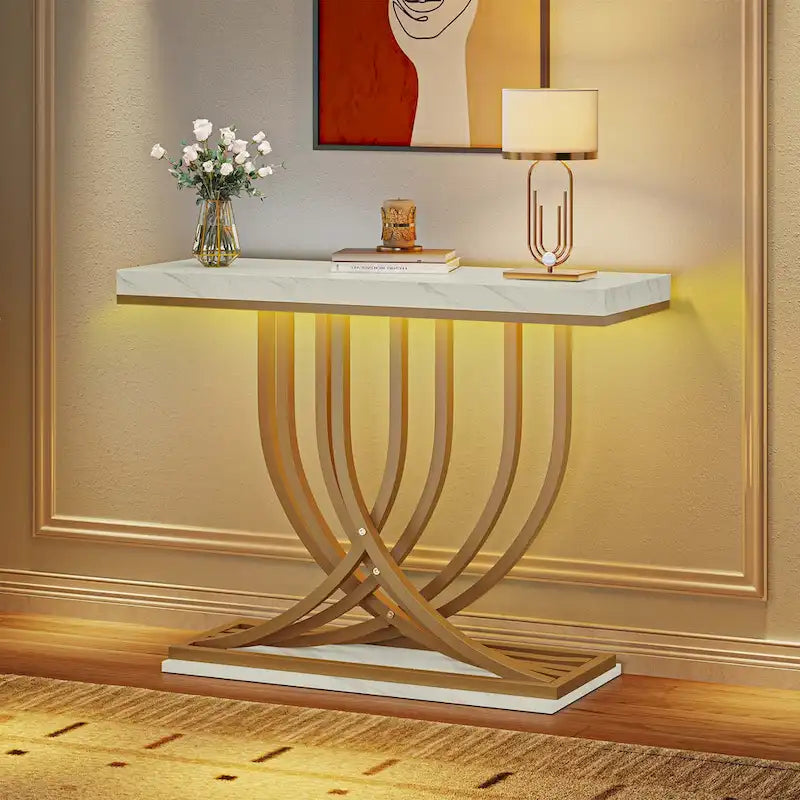 Bureau d'ordinateur à 5 tiroirs, en bois et métal, pour bureau ou salon