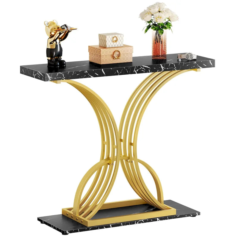Bureau d'ordinateur à 5 tiroirs, en bois et métal, pour bureau ou salon