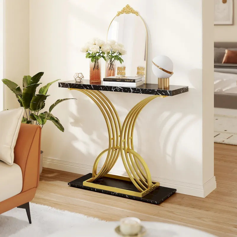 Bureau d'ordinateur à 5 tiroirs, en bois et métal, pour bureau ou salon