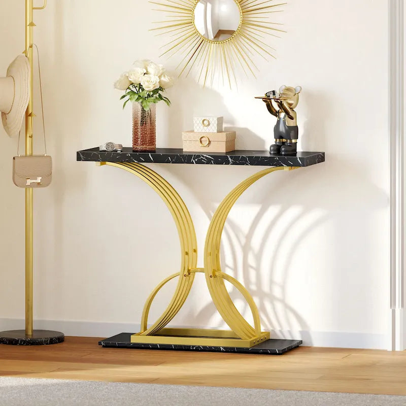 Bureau d'ordinateur à 5 tiroirs, en bois et métal, pour bureau ou salon