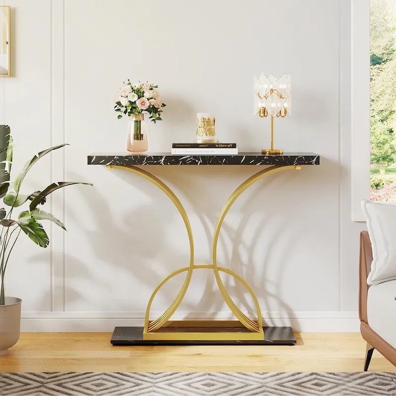 Bureau d'ordinateur à 5 tiroirs, en bois et métal, pour bureau ou salon
