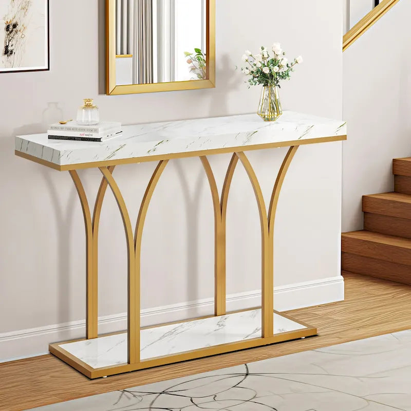 Bureau d'ordinateur à 5 tiroirs, en bois et métal, pour bureau ou salon