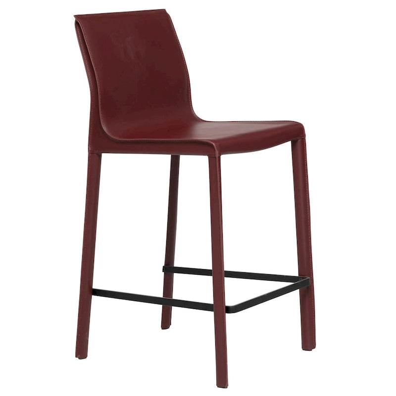 Tabouret de comptoir en cuir moderne