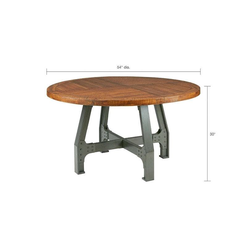 Table ronde de salle à manger/de réunion - Ambre/Graphite
