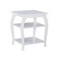 Table d'appoint de ferme en bois avec 2 étagères