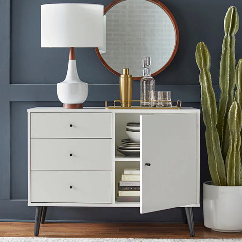 Buffet/Enfilade Moderne du Milieu du Siècle à 3 Tiroirs