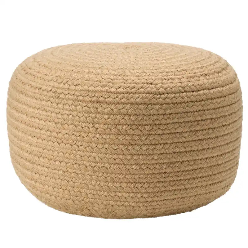 Pouf/Repose-pieds rond en polyester pour l'intérieur et l'extérieur