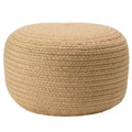 Pouf/Repose-pieds rond en polyester pour l'intérieur et l'extérieur
