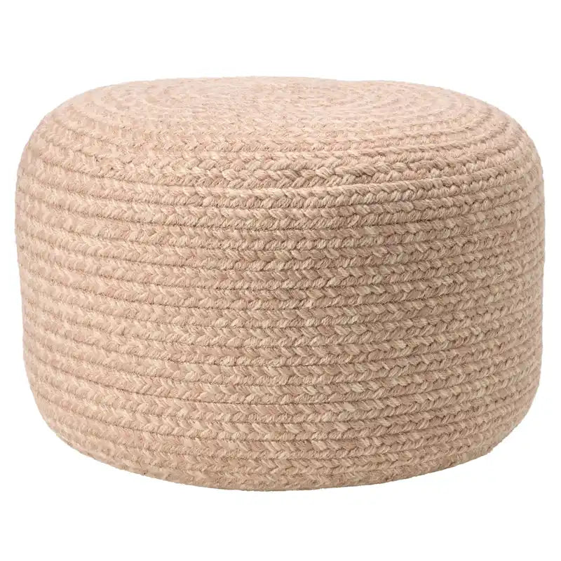 Pouf/Repose-pieds rond en polyester pour l'intérieur et l'extérieur
