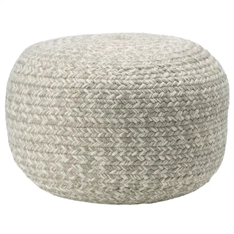 Pouf/Repose-pieds rond en polyester pour l'intérieur et l'extérieur