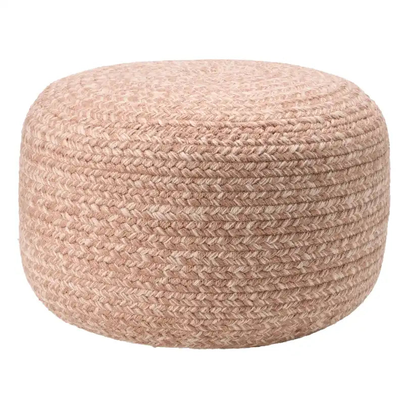 Pouf/Repose-pieds rond en polyester pour l'intérieur et l'extérieur