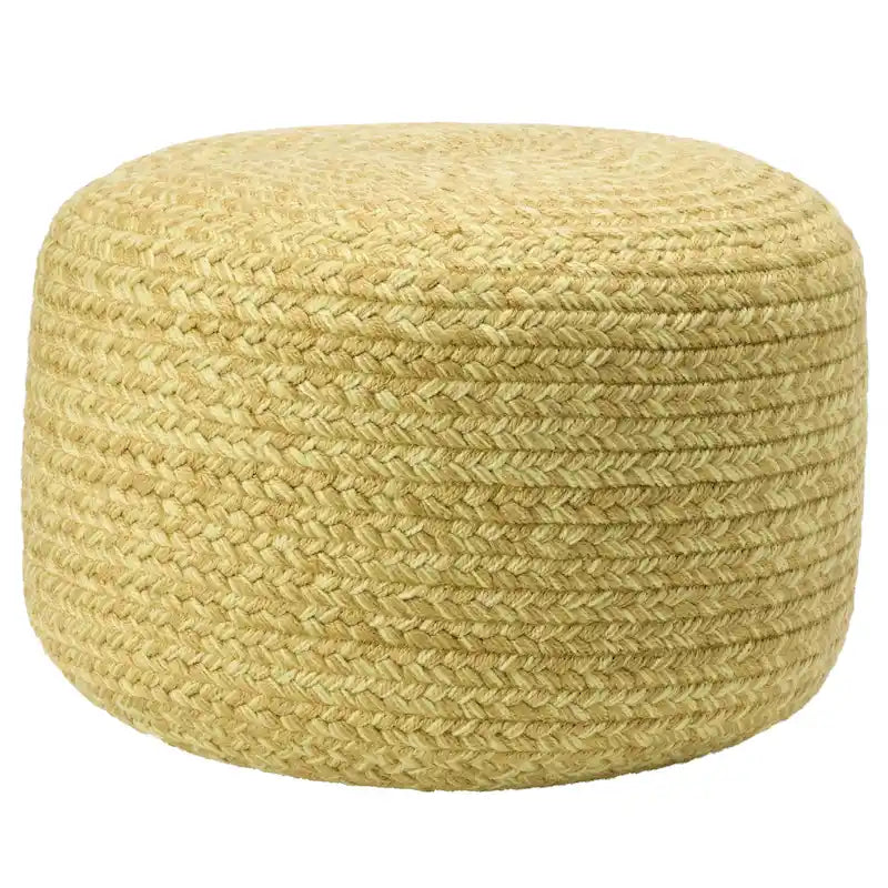 Pouf/Repose-pieds rond en polyester pour l'intérieur et l'extérieur