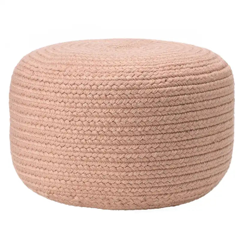 Pouf/Repose-pieds rond en polyester pour l'intérieur et l'extérieur