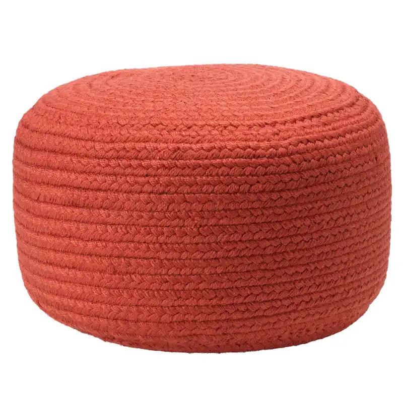 Pouf/Repose-pieds rond en polyester pour l'intérieur et l'extérieur