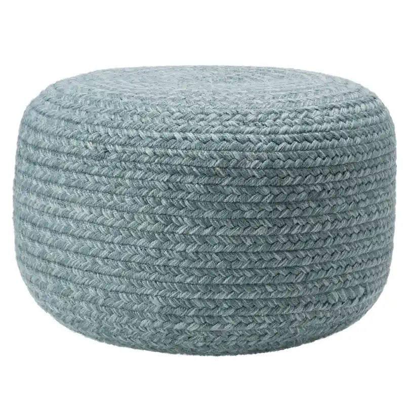 Pouf/Repose-pieds rond en polyester pour l'intérieur et l'extérieur