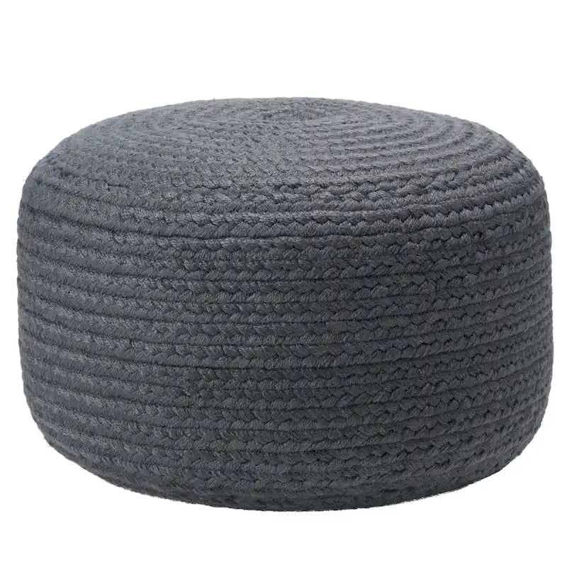Pouf/Repose-pieds rond en polyester pour l'intérieur et l'extérieur