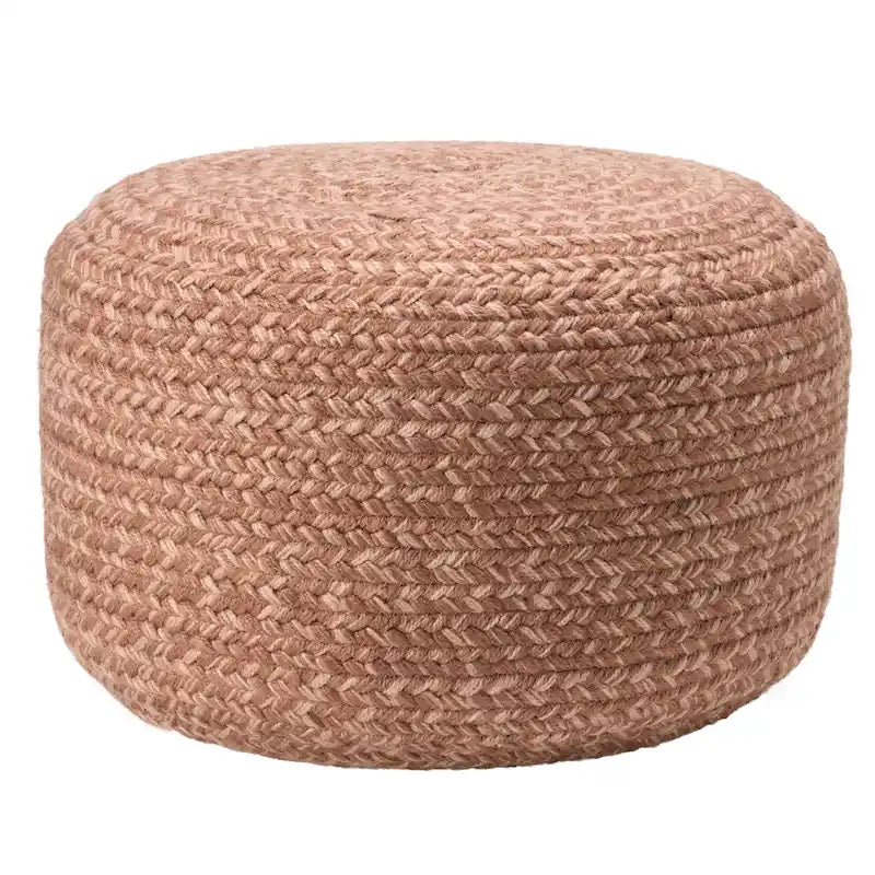 Pouf/Repose-pieds rond en polyester pour l'intérieur et l'extérieur