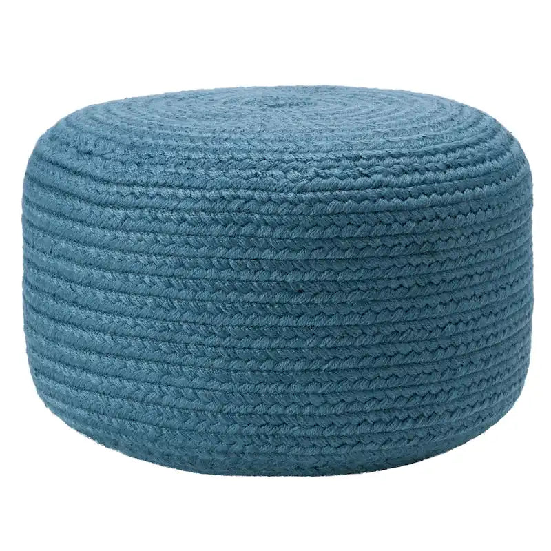 Pouf/Repose-pieds rond en polyester pour l'intérieur et l'extérieur