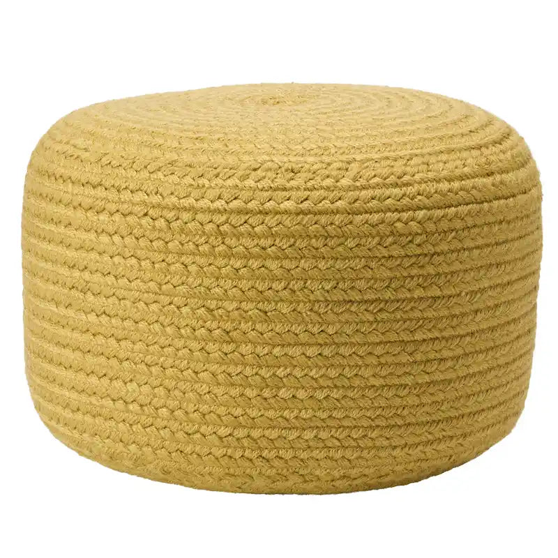 Pouf/Repose-pieds rond en polyester pour l'intérieur et l'extérieur