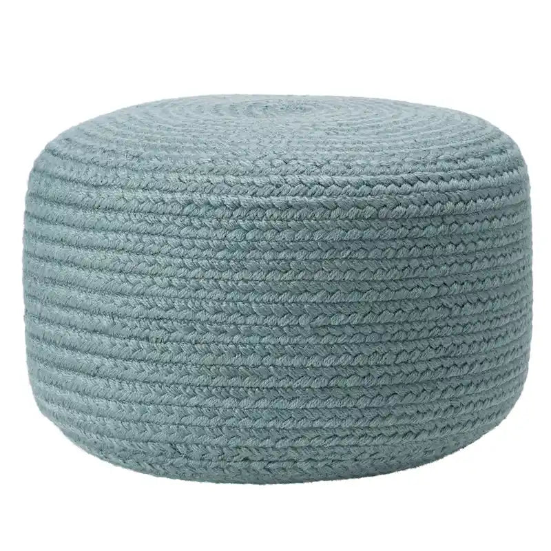 Pouf/Repose-pieds rond en polyester pour l'intérieur et l'extérieur